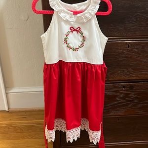Southern Smocked Christmas Tree Dress SZ 4T